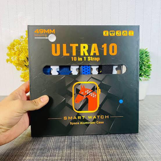 Ultra 10 Ultra Smartwatch ā 10-in-1 Strap Set with Watch Cover (49mm Dial)