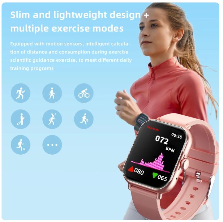 A58 Plus Ladies Smartwatch & Jewelry – 8-in-1 Luxury Combo Gift Set