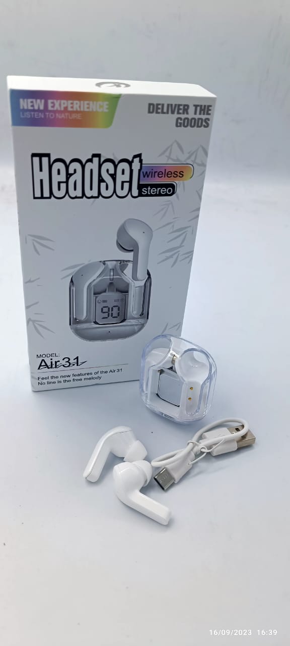 Air 31 TWS Crystal Wireless Earbuds
