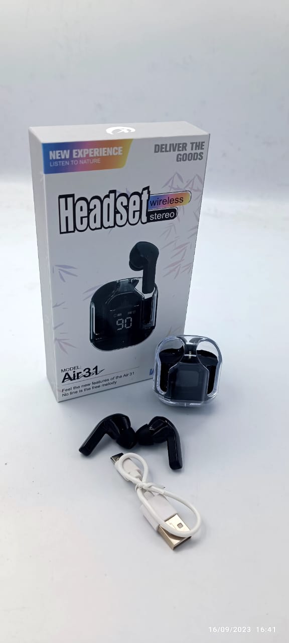 Air 31 TWS Crystal Wireless Earbuds