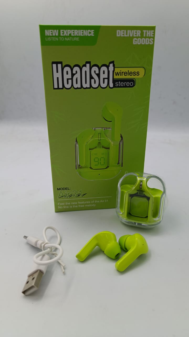 Air 31 TWS Crystal Wireless Earbuds