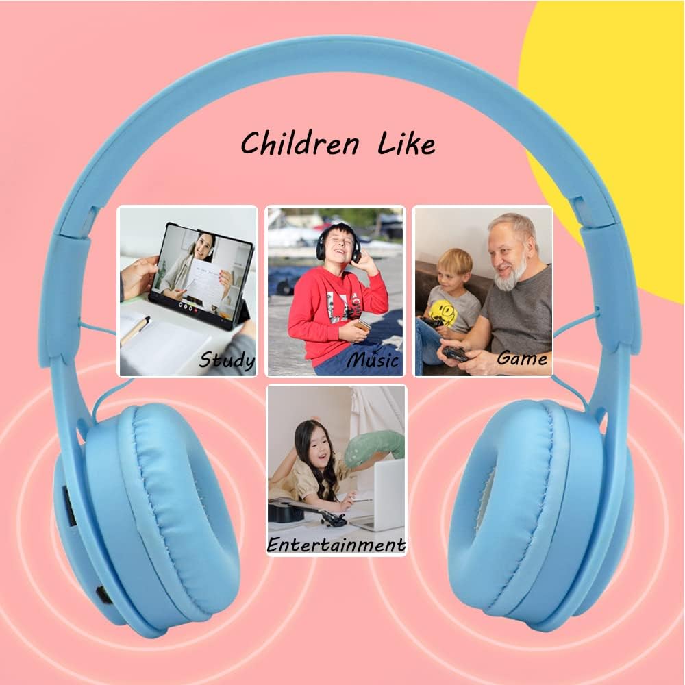 Wireless Bluetooth Headphones – Hi-Fi Stereo Sound, Foldable Headset with Mic