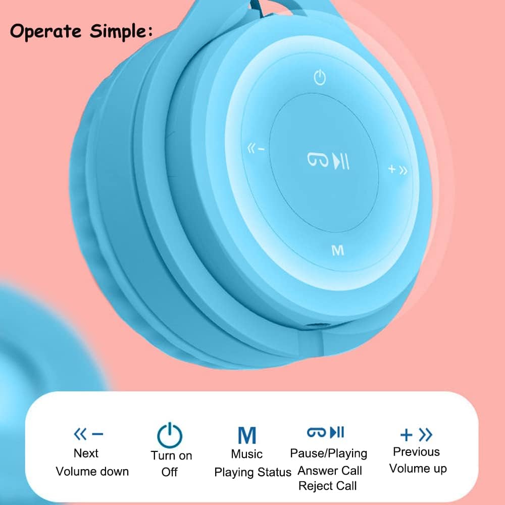 Wireless Bluetooth Headphones – Hi-Fi Stereo Sound, Foldable Headset with Mic