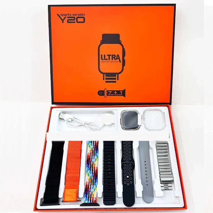 Y20 Ultra Smart Watch – Multi-Strap Smartwatch (Sports Edition)
