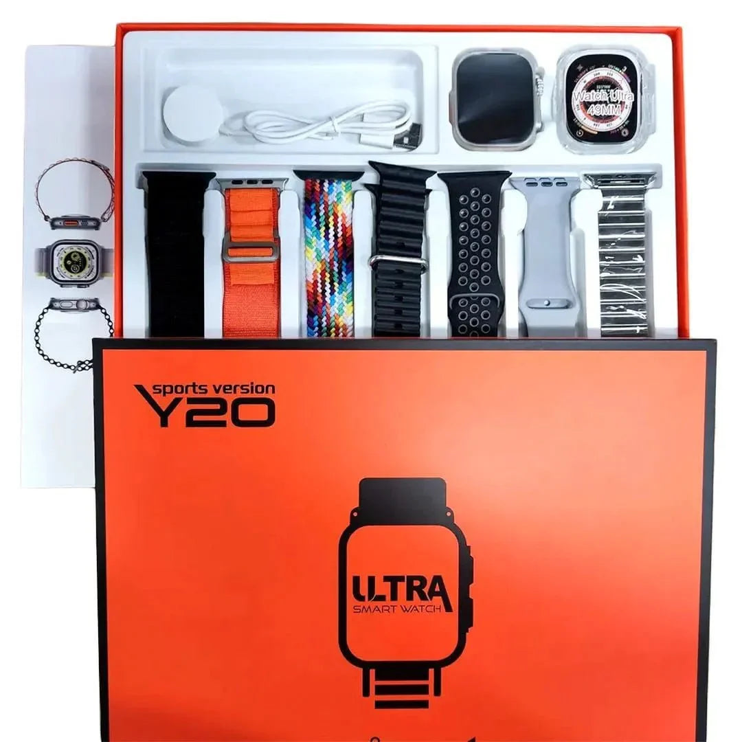 Y20 Ultra Smart Watch – Multi-Strap Smartwatch (Sports Edition)